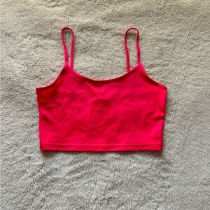 Aritzia neon pink TNA top